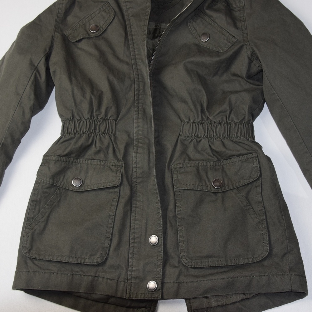 Host Picked🎉- Jou Jou Faux Fur Hood Green Jacket - Picture 5 of 7